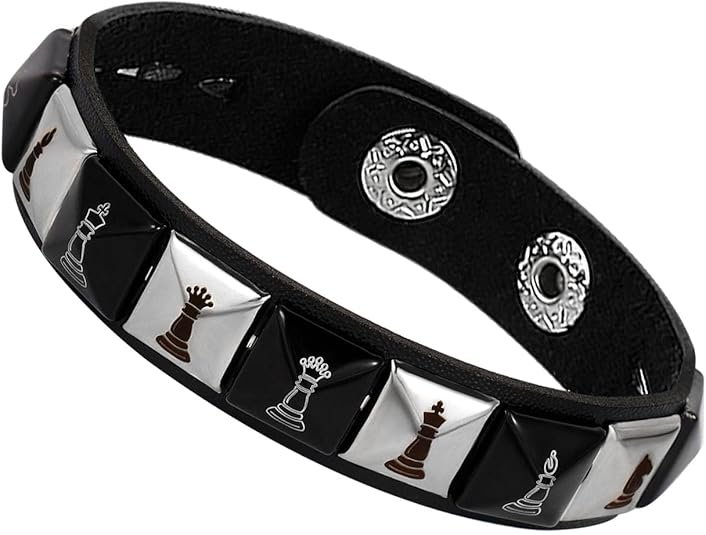 MILAKOO Punk Mens PU Leather Bracelet